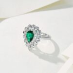 925 Silver Lab-Created Emerald Ring - Model A73-R2105081 - Image 2