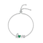 925 Silver Lab-Created Emerald Bracelet - Model A73-B2020429