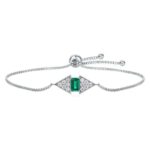 925 Silver Lab-Created Emerald Bracelet - Model A73-B2020865