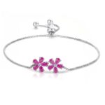 925 Silver Lab-Created Ruby Bracelet - Model A73-B2104292R