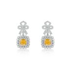 925 Silver Yellow Cubic Zirconia Earrings E0698Y