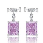925 Silver Pink Cubic Zirconia Earrings E0756F