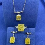 925 Silver Yellow Cubic Zirconia Earrings E0756Y - Image 6