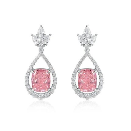 925 Silver Pink Cubic Zirconia Earrings ES2349C1-3