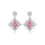 925 Silver Pink Cubic Zirconia Earrings ES2353C1F