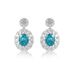 925 Silver Blue Cubic Zirconia Earrings ES2354C1