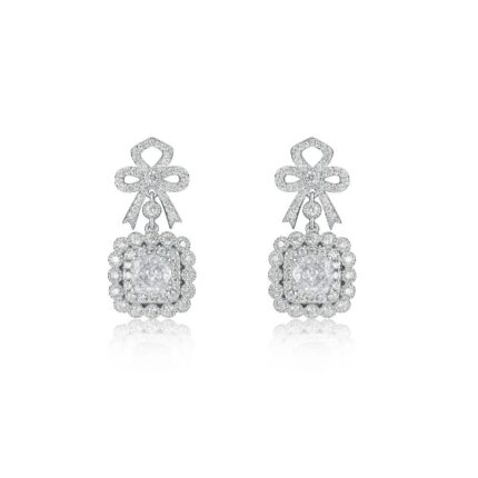 925 Silver Cubic Zirconia G Color Earrings E0698G