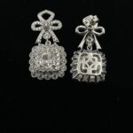 925 Silver Cubic Zirconia G Color Earrings E0698G - Image 5