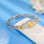 925 Silver Yellow Cubic Zirconia Bracelet - Model L0348Y - Image 2