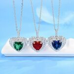 925 Silver Heart-Shaped Ruby Pendant - Model P0076R (Chain Not Included) - Image 3
