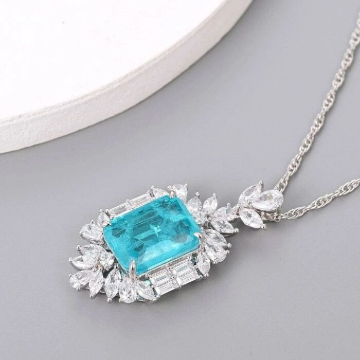 925 Silver Necklace P-015B Paraiba - Image 2