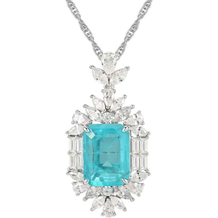 925 Silver Necklace P-015B Paraiba - Image 1