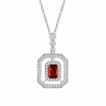 S925 Silver Cultured Ruby Necklace P1122R