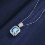 925 Silver Blue Cubic Zirconia Pendant - Model PS1808C1B (Chain Not Included) - Image 5
