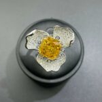 925 Silver Yellow Cubic Zirconia Ring - Model R-112Y - Image 4