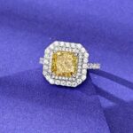925 Silver Yellow Cubic Zirconia Ring - Model R0028Y - Image 2