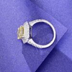 925 Silver Yellow Cubic Zirconia Ring - Model R0028Y - Image 3