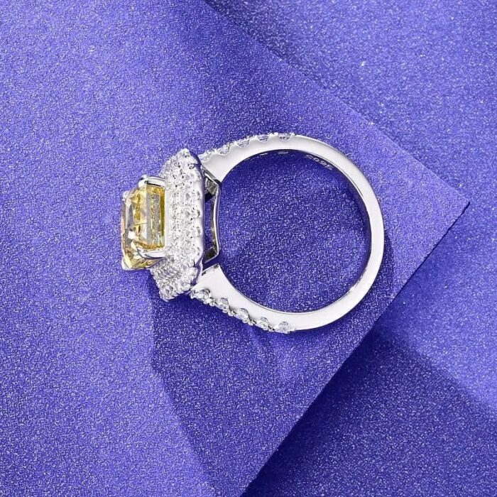 925 Silver Yellow Cubic Zirconia Ring - Model R0028Y - Image 3