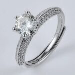 Moissanite Ring in 925 Silver - Model R00425-1 - Image 3