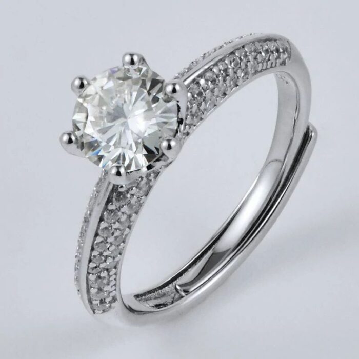Moissanite Ring in 925 Silver - Model R00425-1 - Image 3