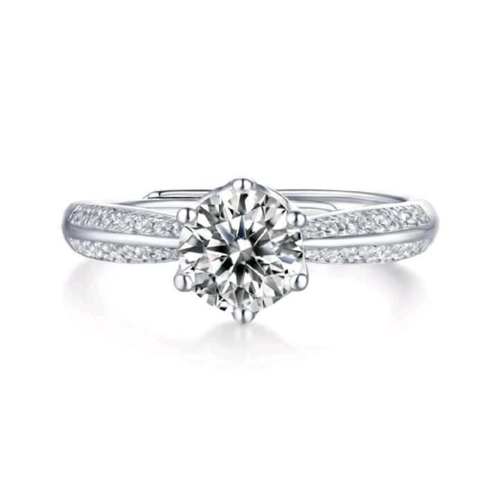 Moissanite Ring in 925 Silver - Model R00425-1 - Image 2