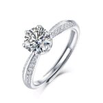 Moissanite Ring in 925 Silver - Model R00425-1