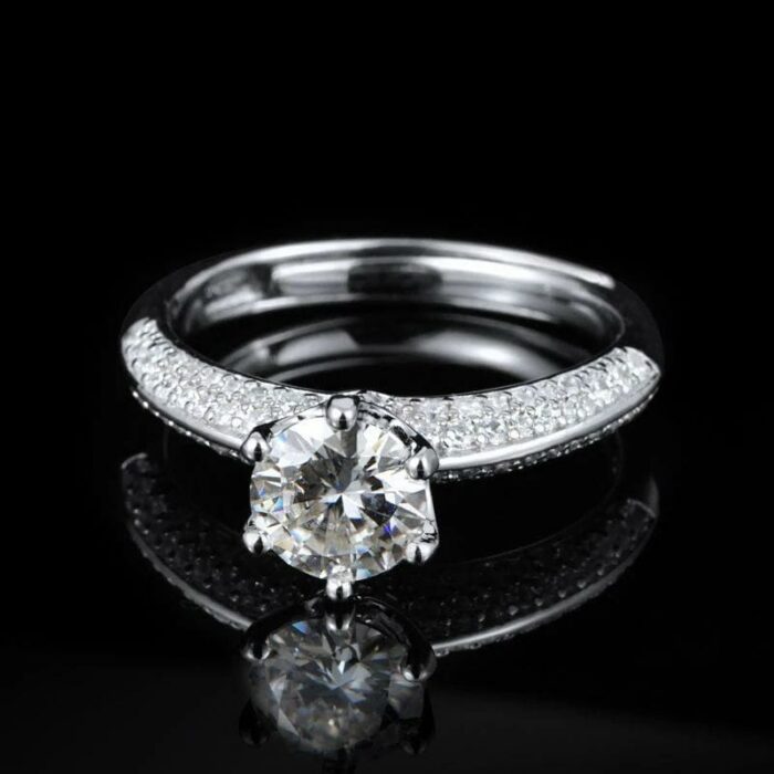 Moissanite Ring in 925 Silver - Model R00425-1 - Image 4
