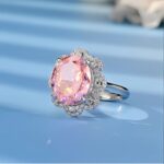 Pink Cubic Zirconia Ring in 925 Silver - Model R0066F - Image 3