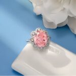 Pink Cubic Zirconia Ring in 925 Silver - Model R0066F - Image 4