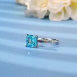 925 Silver Blue Cubic Zirconia Ring - Model R0070B - Image 2