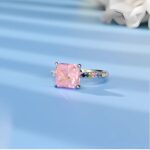Pink Cubic Zirconia Ring in 925 Silver - Model R0070F - Image 2