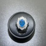 925 Silver Blue Cubic Zirconia Ring - Model R0075B - Image 3