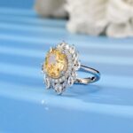 925 Silver Yellow Cubic Zirconia Ring - Model R0075Y - Image 2
