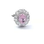 925 Silver Pink Cubic Zirconia Ring - Model R0099F - Image 2