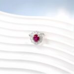 Lab-Created Ruby Ring in 925 Silver - Model R0099R - Image 4