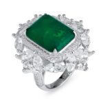 925 Silver Glass Ring - Model R0149