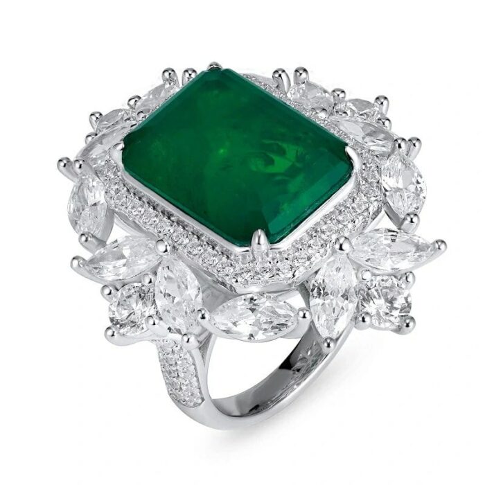 925 Silver Glass Ring - Model R0149 - Image 1