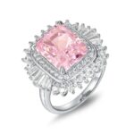 925 Silver Pink Cubic Zirconia Ring - Model R0379F