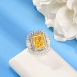 925 Silver Yellow Cubic Zirconia Ring - Model R0379Y - Image 2