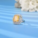 925 Silver Yellow Cubic Zirconia Ring - Model R0379Y - Image 3