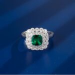 Lab-Created Emerald Ring in 925 Silver - Model R0693 - Image 2