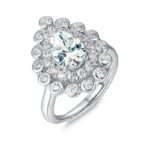 925 Silver G Color Cubic Zirconia Ring - Model R0695