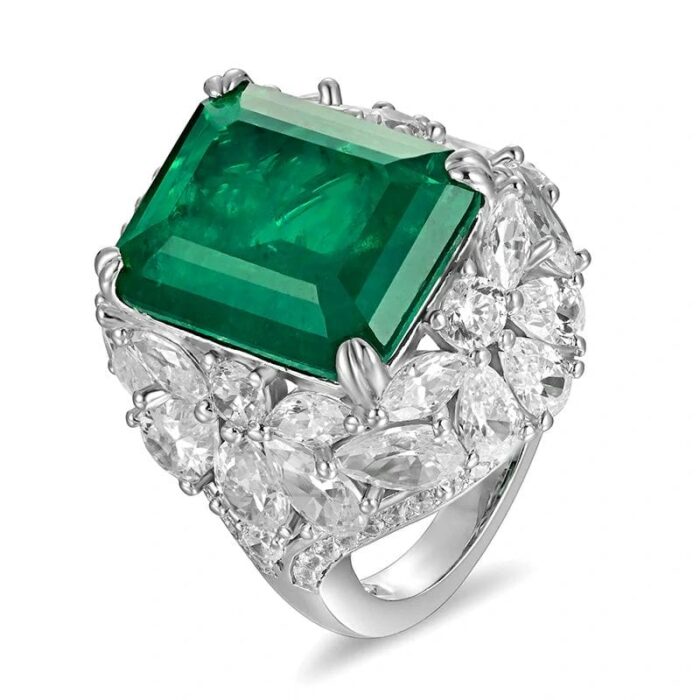 925 Silver Glass Ring - Model R0779 - Image 1
