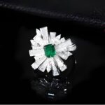 Lab-Created Emerald Ring in 925 Silver - Model R1484 - Image 2