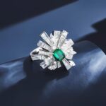 Lab-Created Emerald Ring in 925 Silver - Model R1484 - Image 5