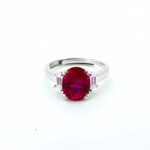 Lab-Created Ruby Ring in 925 Silver - Model R1607R - Image 3