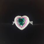 Lab-Created Emerald Ring in 925 Silver - Model R1744 - Image 6