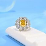 925 Silver Yellow Cubic Zirconia Ring - Model R3991Y - Image 2