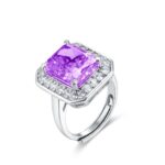 925 Silver Purple Cubic Zirconia Ring - Model RS3076C1
