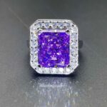 925 Silver Purple Cubic Zirconia Ring - Model RS3076C1 - Image 4